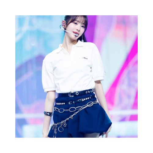 미우미우 코튼 피케 폴로 셔츠