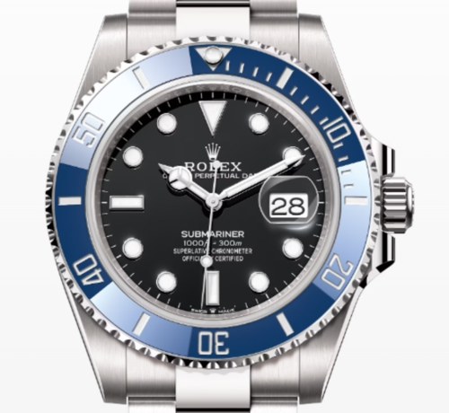 [正品버전] 로렉스 서브마리너 데이트 화이트골드 [블루,스머프] [41mm]