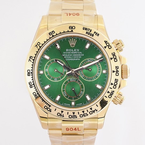 [Premium] 로렉스 데이토나 18K 옐로우골드 [7750무브먼트] [그린다이얼] [40mm]