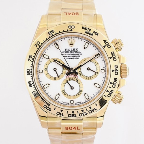 [Premium] 로렉스 데이토나 18K 옐로우골드 [화이트다이얼] [7750무브먼트] [40mm]