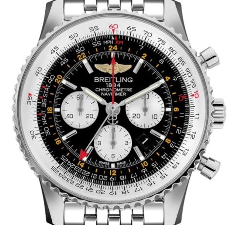 [Premium] 브라이틀링 내비타이머 GMT AB044121BD24443A [43mm]