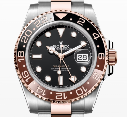 [正品버전] 로렉스 GMT-마스터 [로즈골드콤비오이스터] [블랙,레드] [루트비어] [40mm]