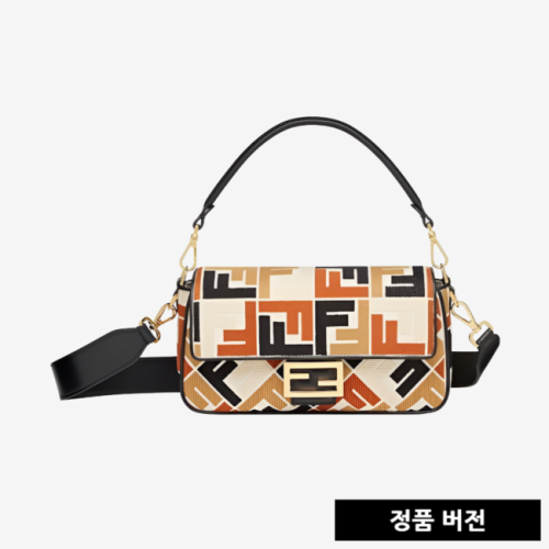 [正品버전] 펜디 FF 자수 멀티 컬러 캔버스 미디엄 바게트백 8BR600ARC2F1OQ6 [매장-480만원대]