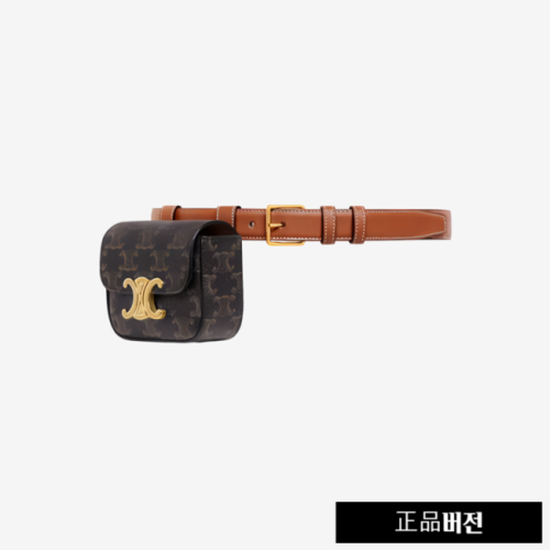 [正品버전] 셀린느 트리옹프 벨트백 - 샤이니 카프스킨 탠 45BCN2AH3.04LU [매장-210만원대]