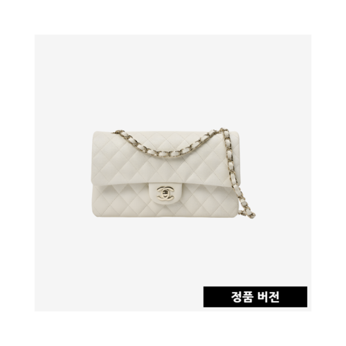 샤넬 클래식 미디움 핸드백 캐비어 화이트 금장 A01112 [매장-1,600만원대]