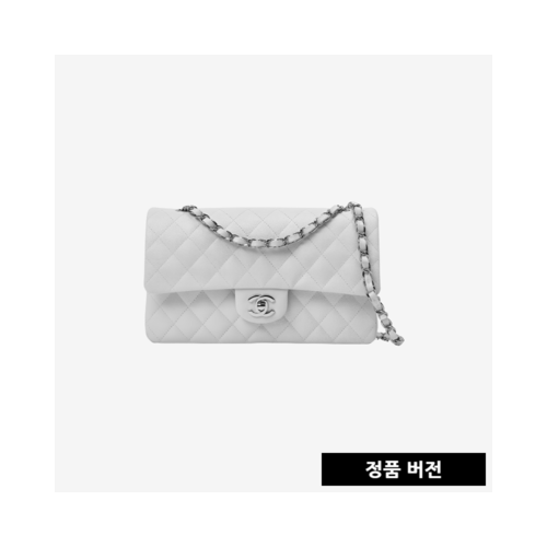 샤넬 클래식 미디움 핸드백 캐비어 화이트 은장 A01112 [매장-1,600만원대]