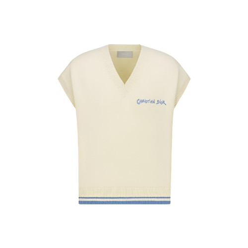 디올 Christian Dior Tag 스웨터 베스트 화이트 443M647AT879_C085