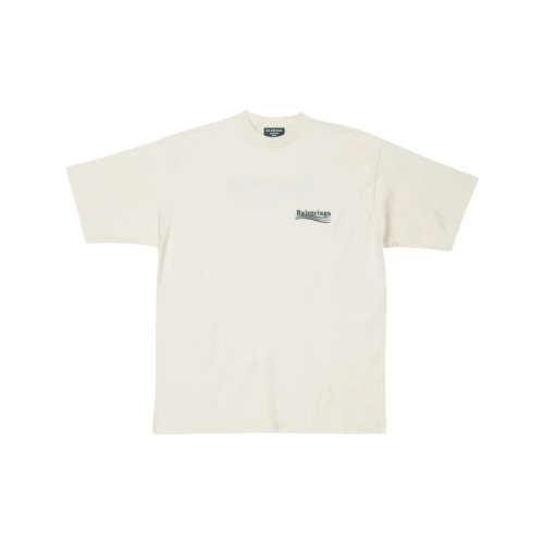 발렌시아가 폴리티컬 라지 핏 티셔츠 크림 641675TKVJ18962