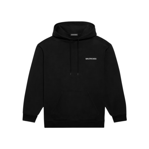 발렌시아가 로고 후드 미디엄 핏 블랙 600583TIV841070