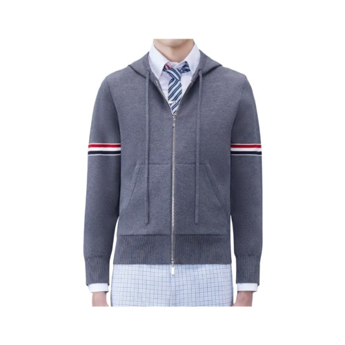 톰브라운 코튼 암밴드 후드 티 그레이 MKT008A-Y3007-035