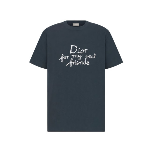 디올 DIOR AND HYLTON NEL 캐주얼 핏 티셔츠 네이비 583J696A0849_C580