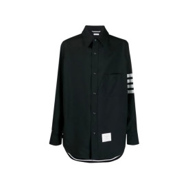 톰브라운 샴브레이 4-바 셔츠 네이비 MJO055A-06146-415