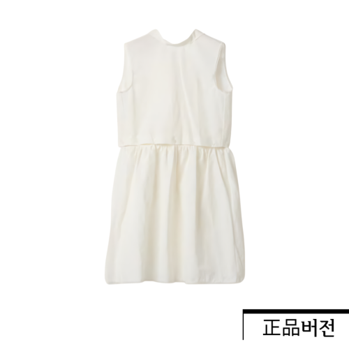 미우미우 슬러브 포플린 드레스 화이트 MF5780_163M_F0009_S_OOO