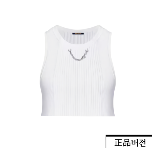 루이비통 리브드 크롭 톱 화이트 1AFHN2