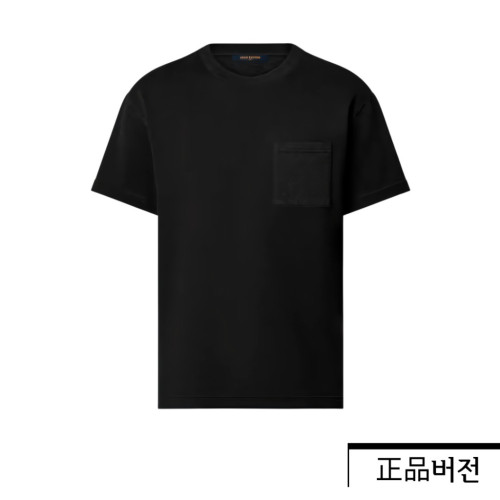 루이비통 피케 코튼 티셔츠 블랙 1AFBAO