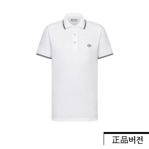 디올 CD 아이콘 폴로 셔츠 화이트 593J812A3025_C089