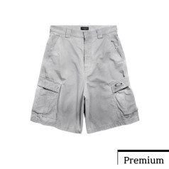 발렌시아가 코튼 립스탑 카고 쇼츠 그레이 831384TQP139243